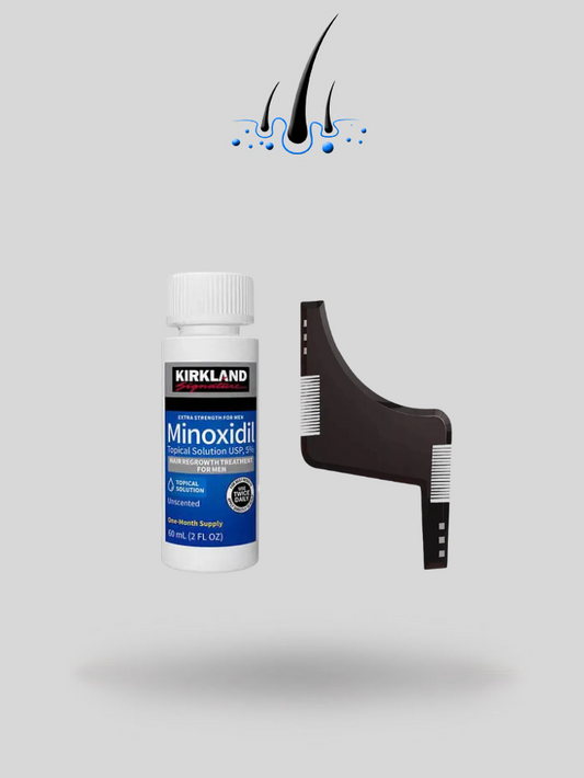 Minoxidil Kirkland 5% 1 mes + cepillo moldeador Barba