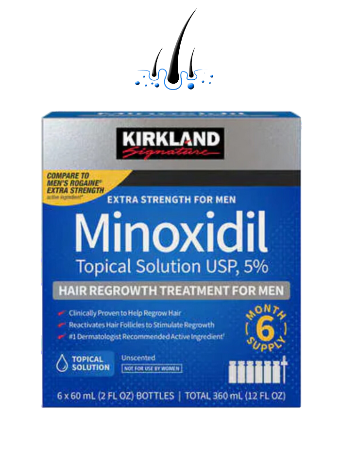 Minoxidil Kirkland: Tratamiento de 2 Meses para el Crecimiento del Cabello