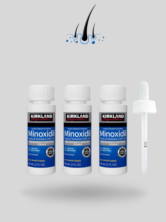 Minoxidil Kirkland 5% : Tratamiento de 3 Meses para el Crecimiento del Cabello